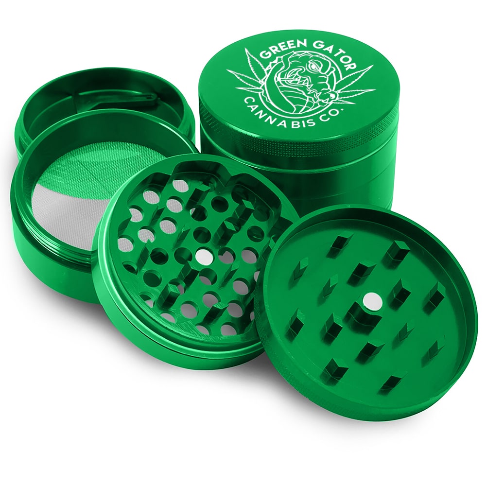2.5 Inch Large 4-Piece Metal Herb Grinder – Colorful Magnetic Tobacco Crusher